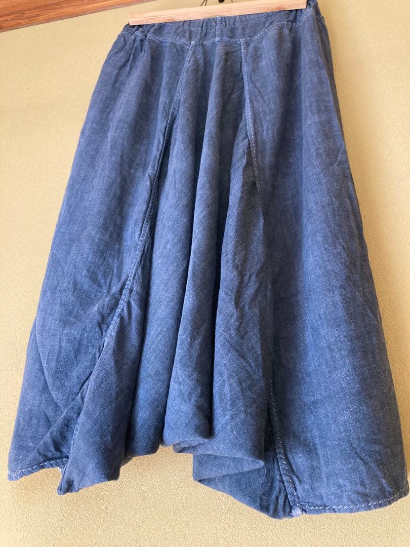 えみおわす　リスパンツ　藍染/早川ユミ　mittan グランピエ　calico