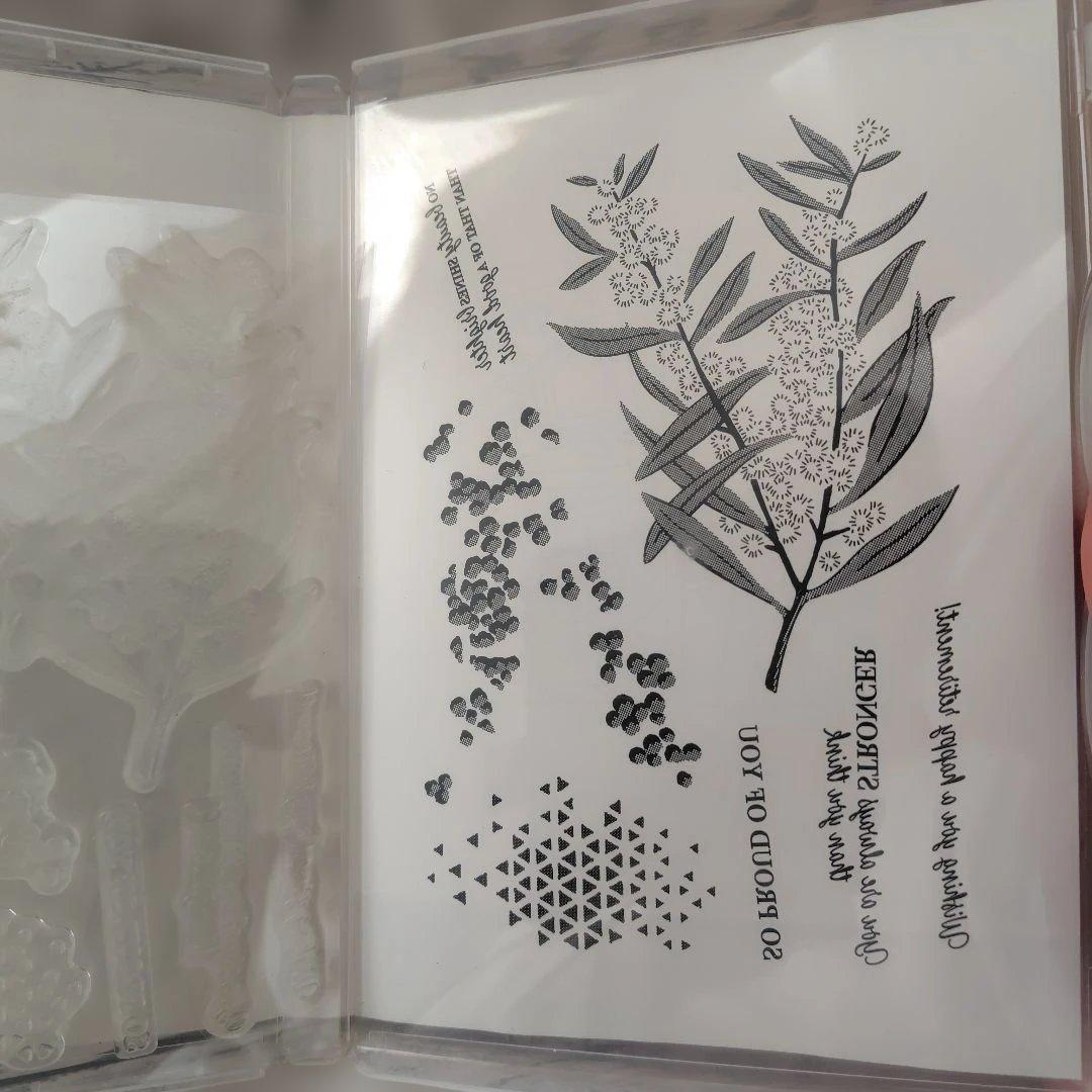 日本未発売スタンピンアップ★ほぼ未使用ミモザ　フォトポリマースタンプセット