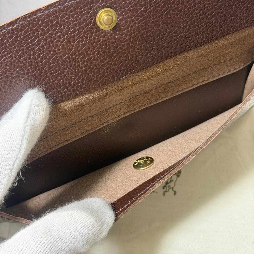 【新品未使用】イルビゾンテ 二つ折り がま口 財布 ブラウン系