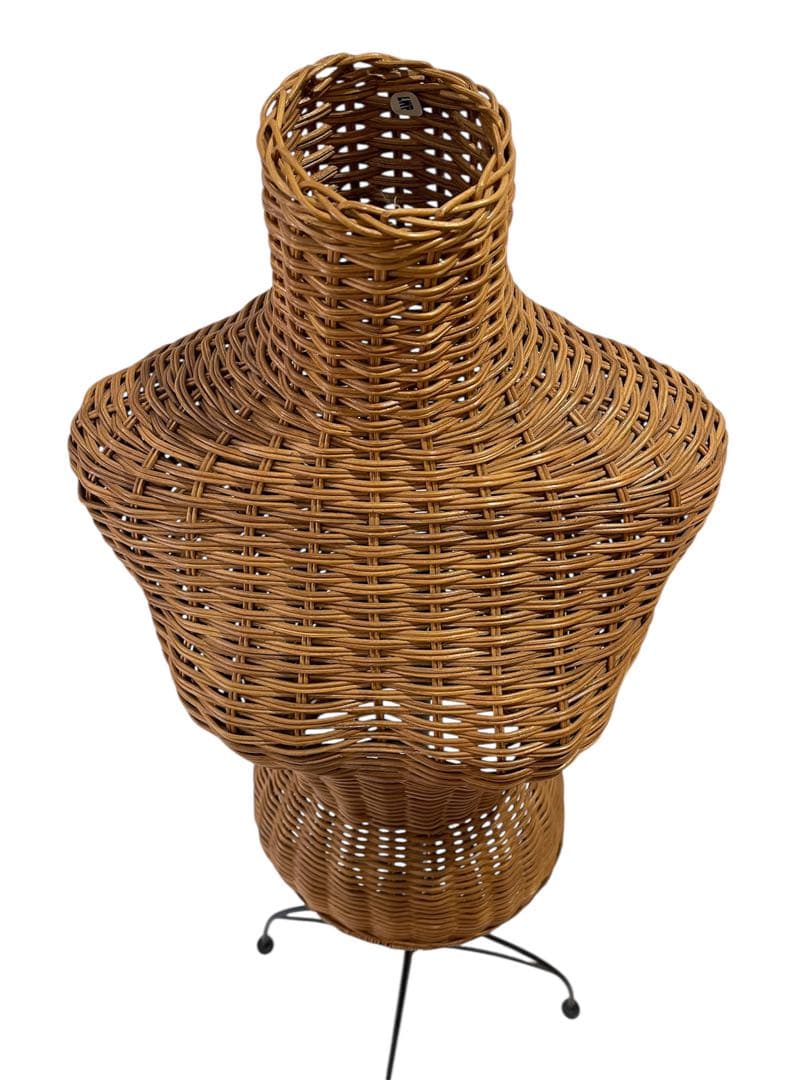 【美品】ラタン製トルソー マネキン　ボディ　婦人用ラタントルソー