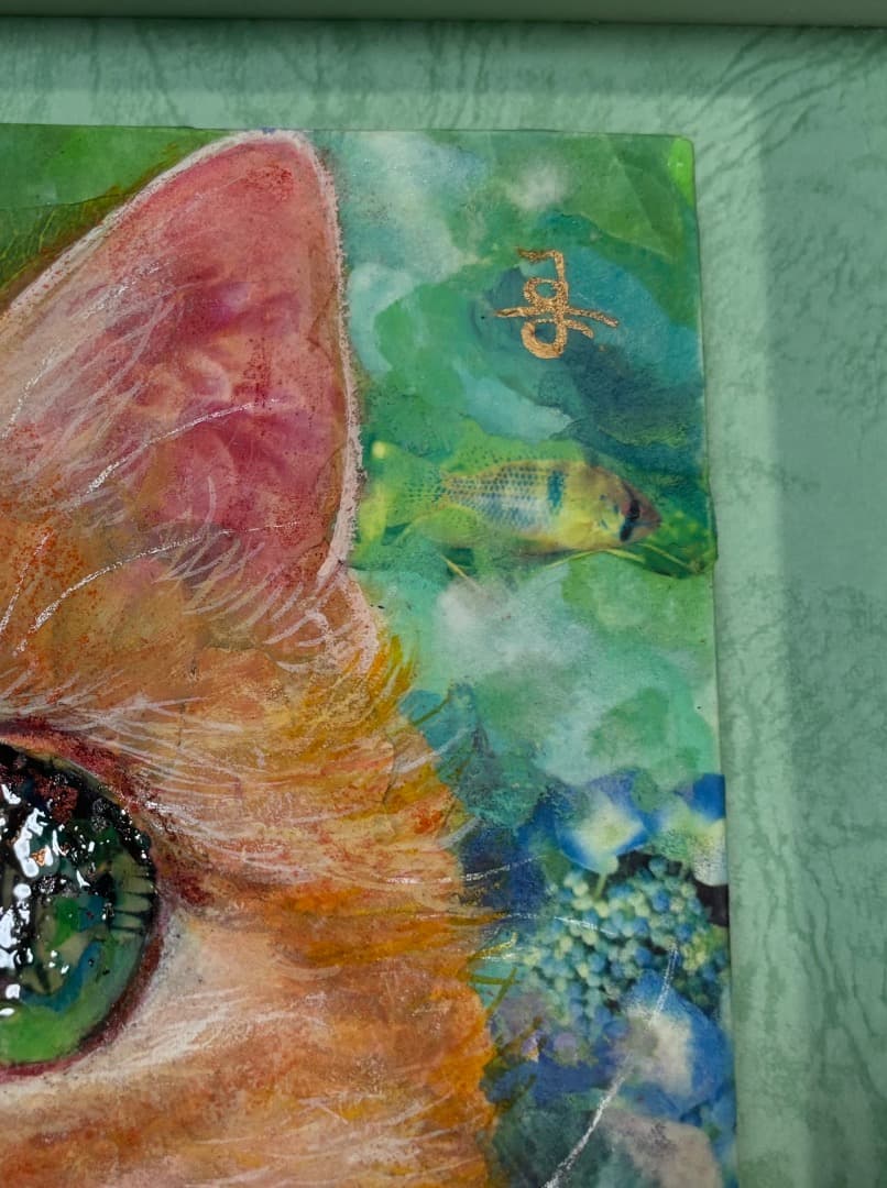 最終価格　福嶋吾然有　ふくしまあさり　猫 アクリル