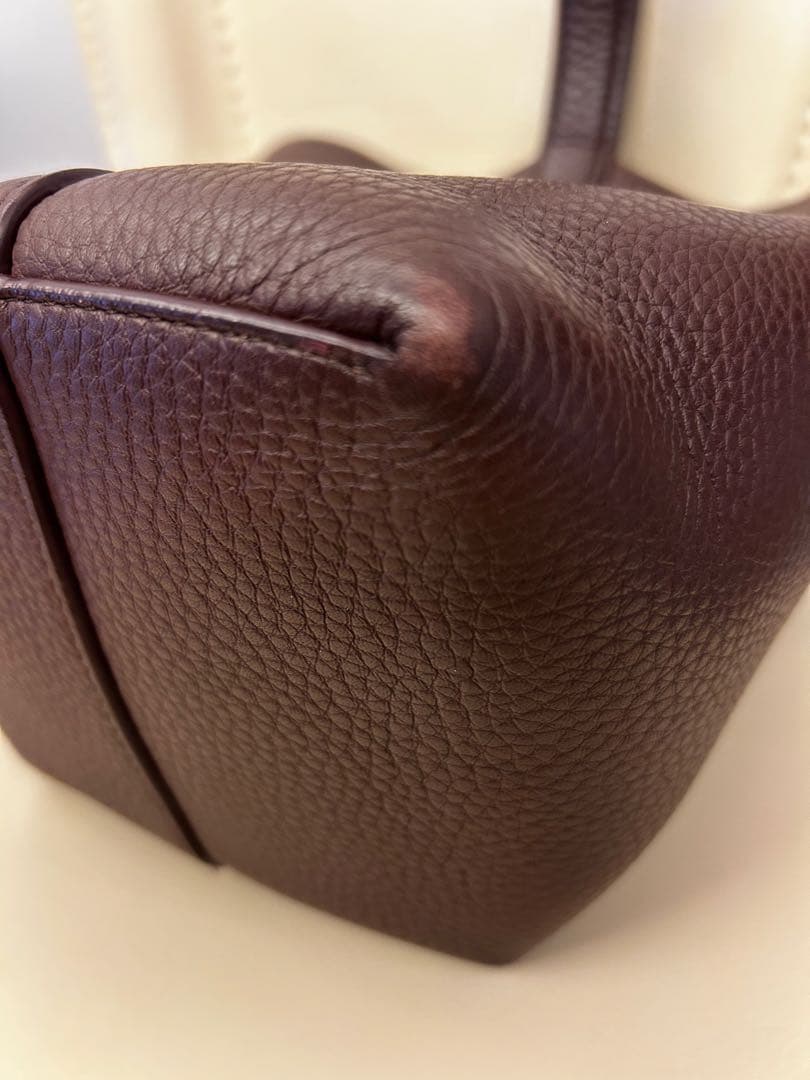 THE ROW ダークブラウン レザーショルダーバッグ