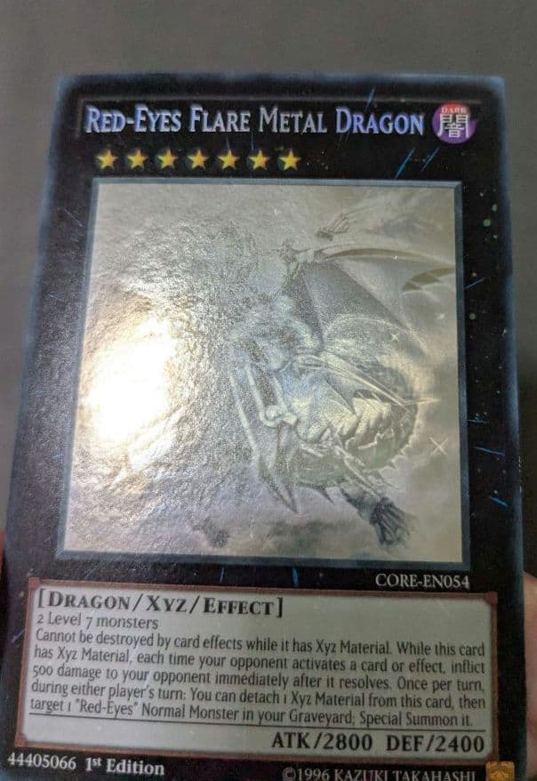 遊戯王、EU版、英語、真紅眼の鋼炎竜、ゴーストレア、ホロ