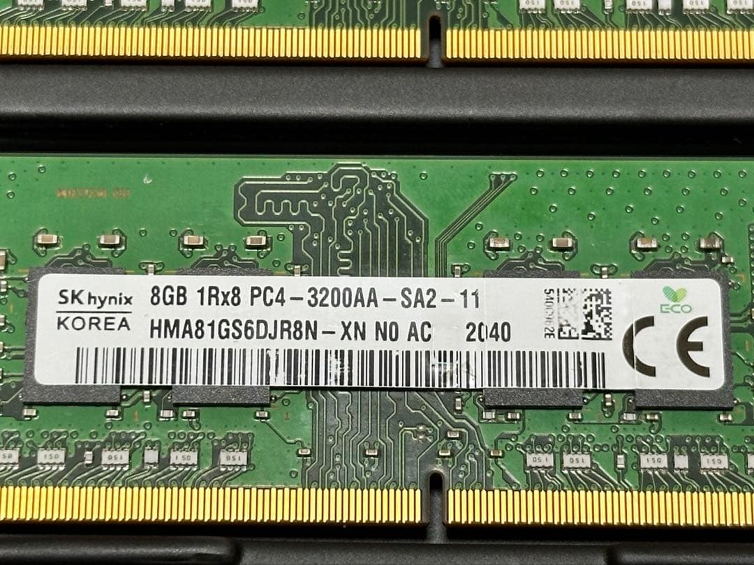 【動作保証】DDR4-3200 16GB(8G×2) SK hynix p62