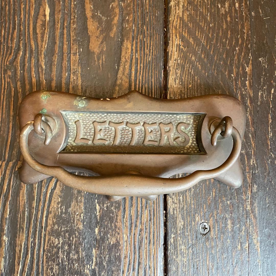 イギリス アンティーク ドア ハンドル プルノブ 郵便受け レター ポスト 真鍮