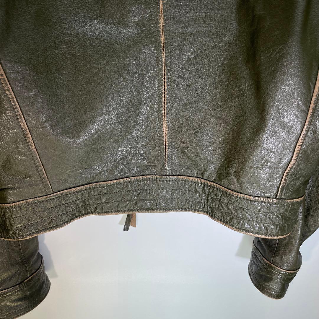 AVIREX バッファローレザー　ライダースジャケット　サイズM