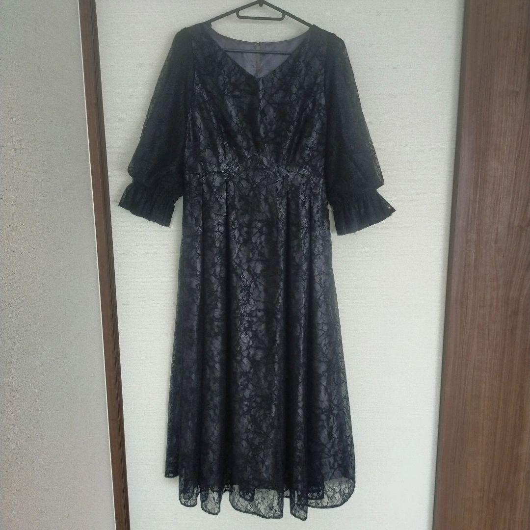 【極美品】エトル ヴィンテージレースボリューム袖フレアドレス