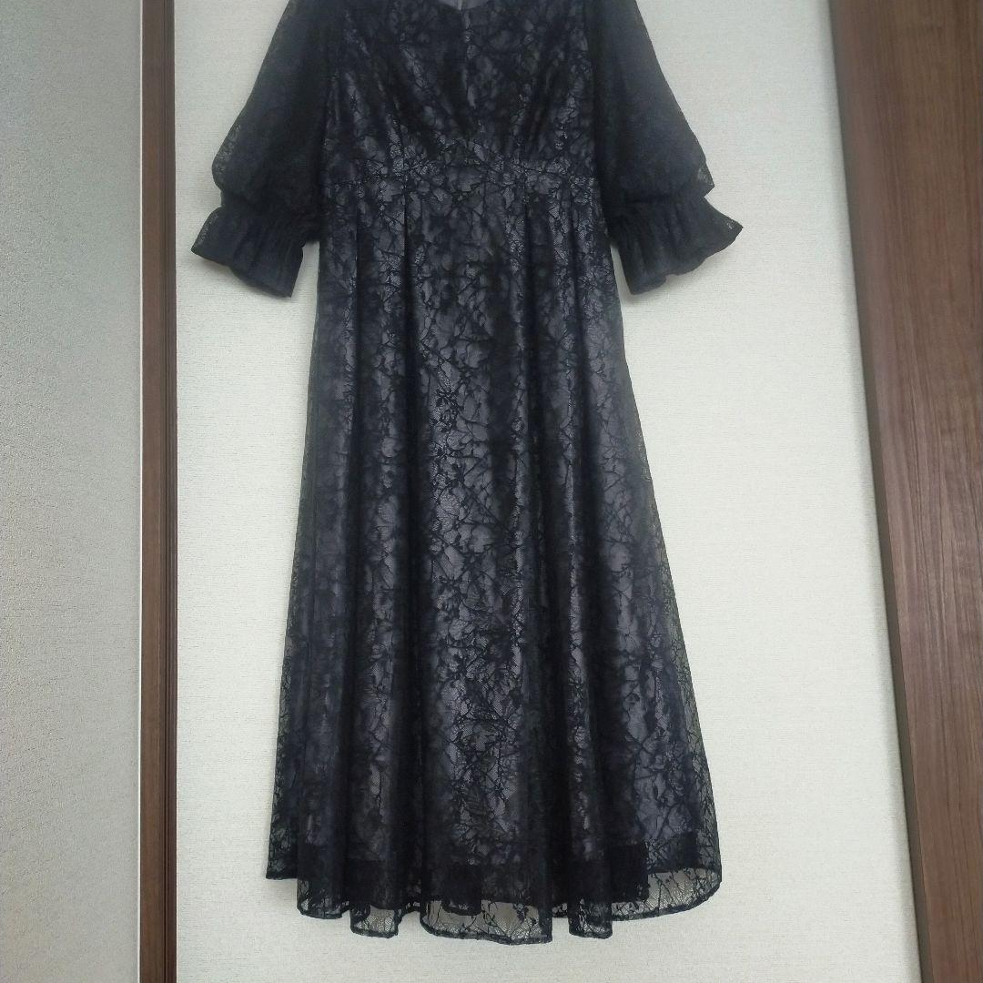 【極美品】エトル ヴィンテージレースボリューム袖フレアドレス