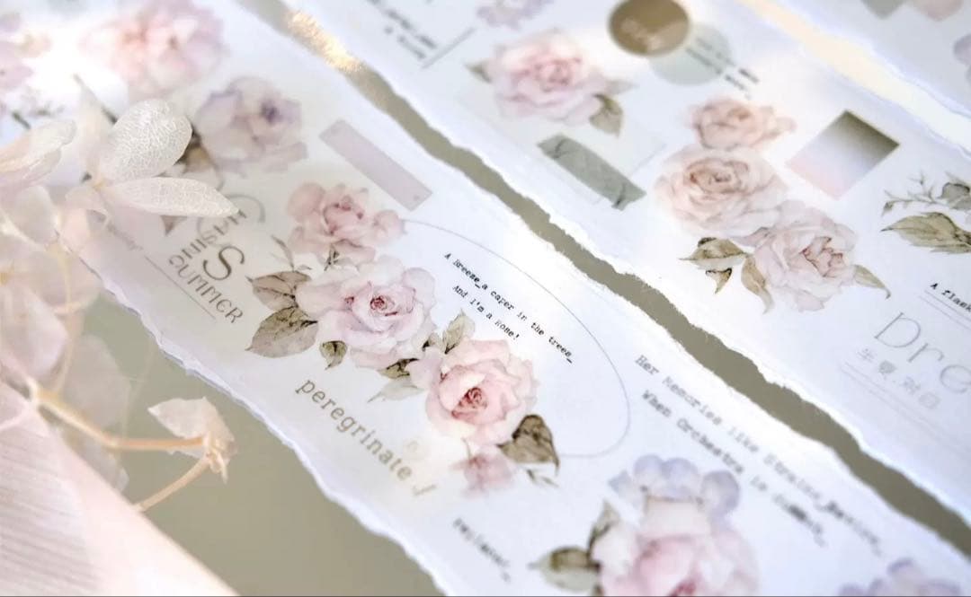 雀斑茶《春妩花间》海外マスキングテープ　マステ 【2226】