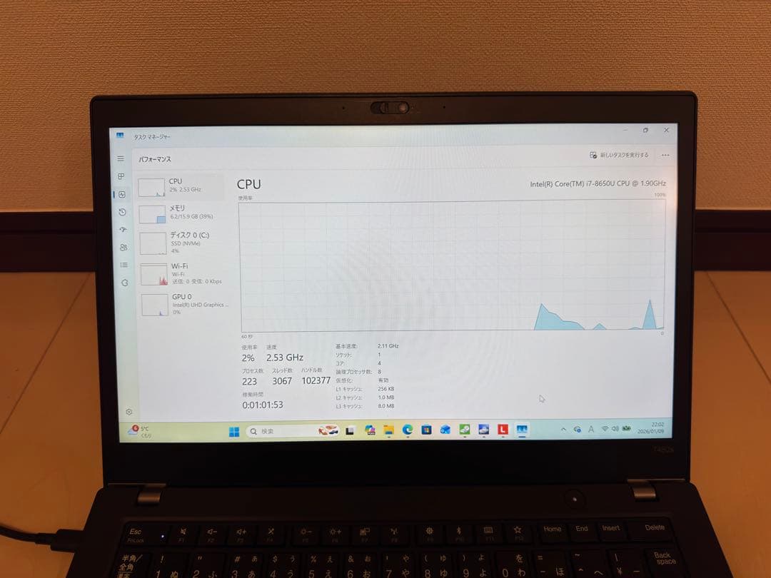 ThinkPad T480s i7 16GB IPS液晶 Win11Pro
