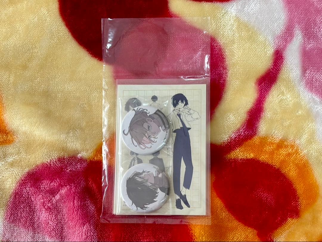 文豪ストレイドッグス　フィギュアアニメイト特典　缶バッジ　イラストカード