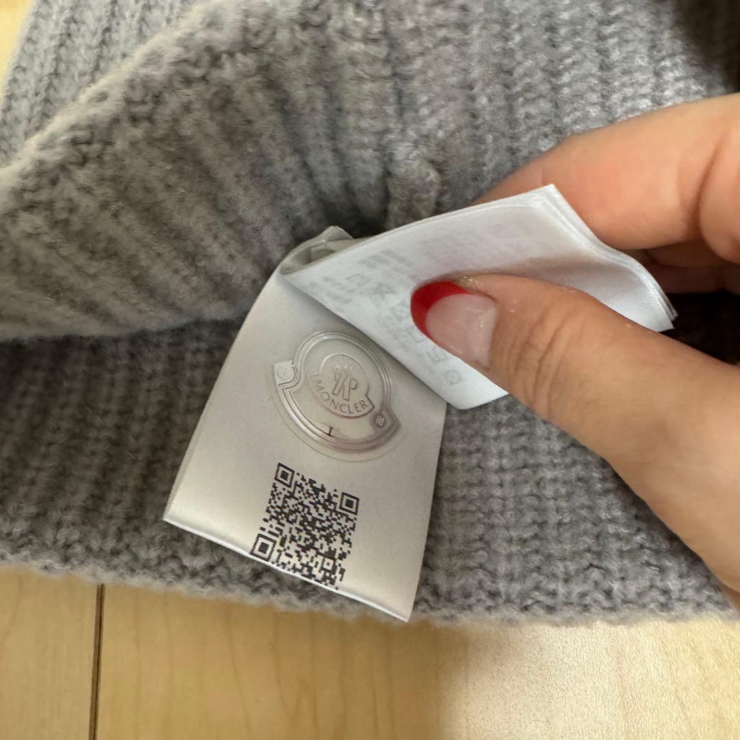 モンクレール ニットキャップ グレー