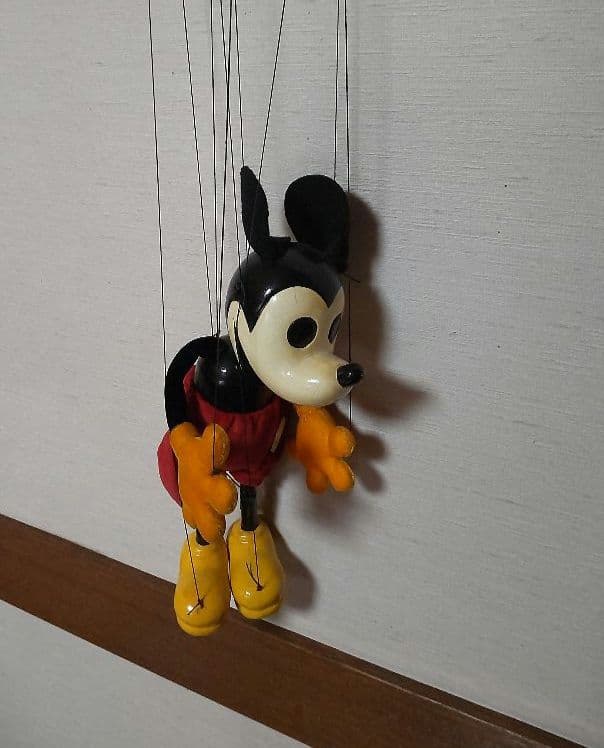 ミッキー操り人形 レトロ　マリオネット 希少　ディズニー　ヴィンテージ　美品