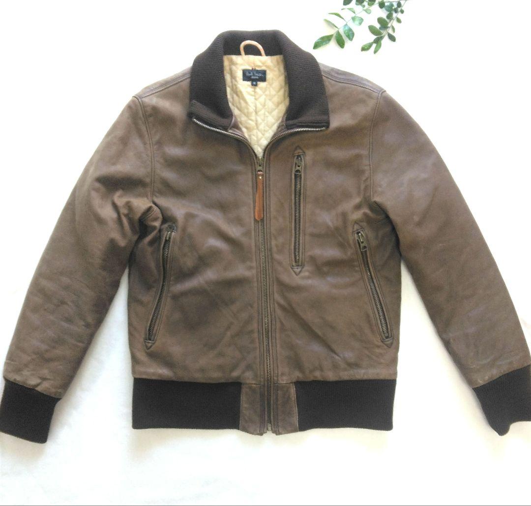 Paul Smith ポールスミス 羊革 リアルレザー 本革 ジャケット M