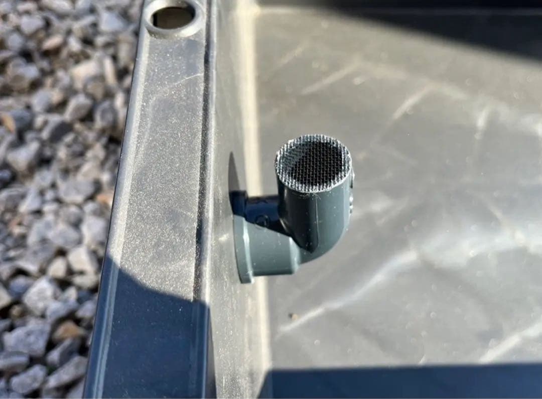 【新品】　60Lトロ舟と木枠のセット　屋外用　網蓋つき