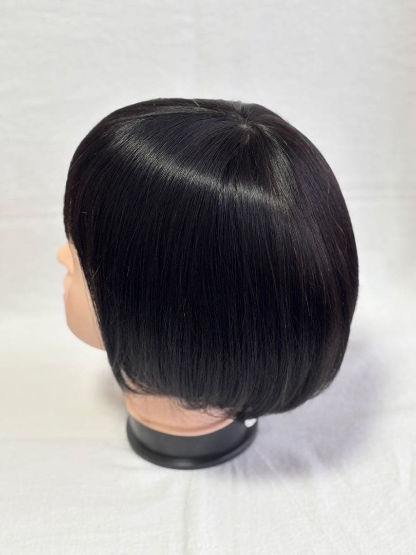 【ナチュラルブラック】人毛100% フルウィッグ 医療用 ウィッグ ショート