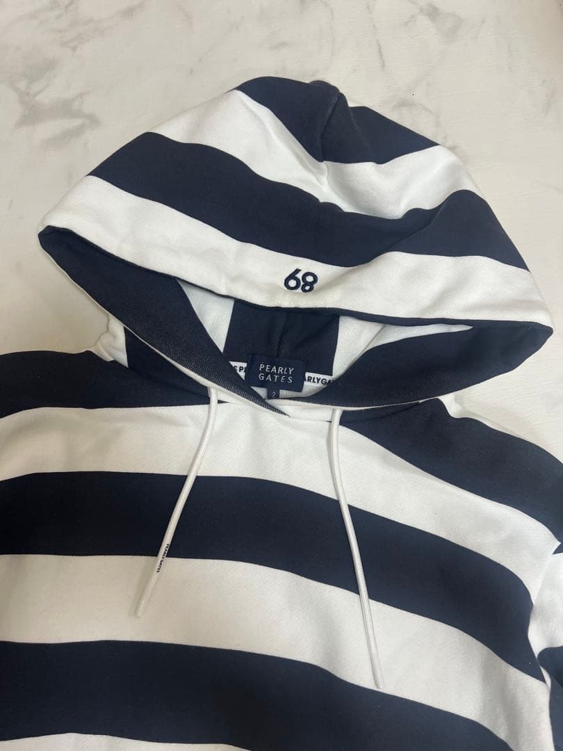 PEARLY GATES パーカー ボーダー　2 コットン100
