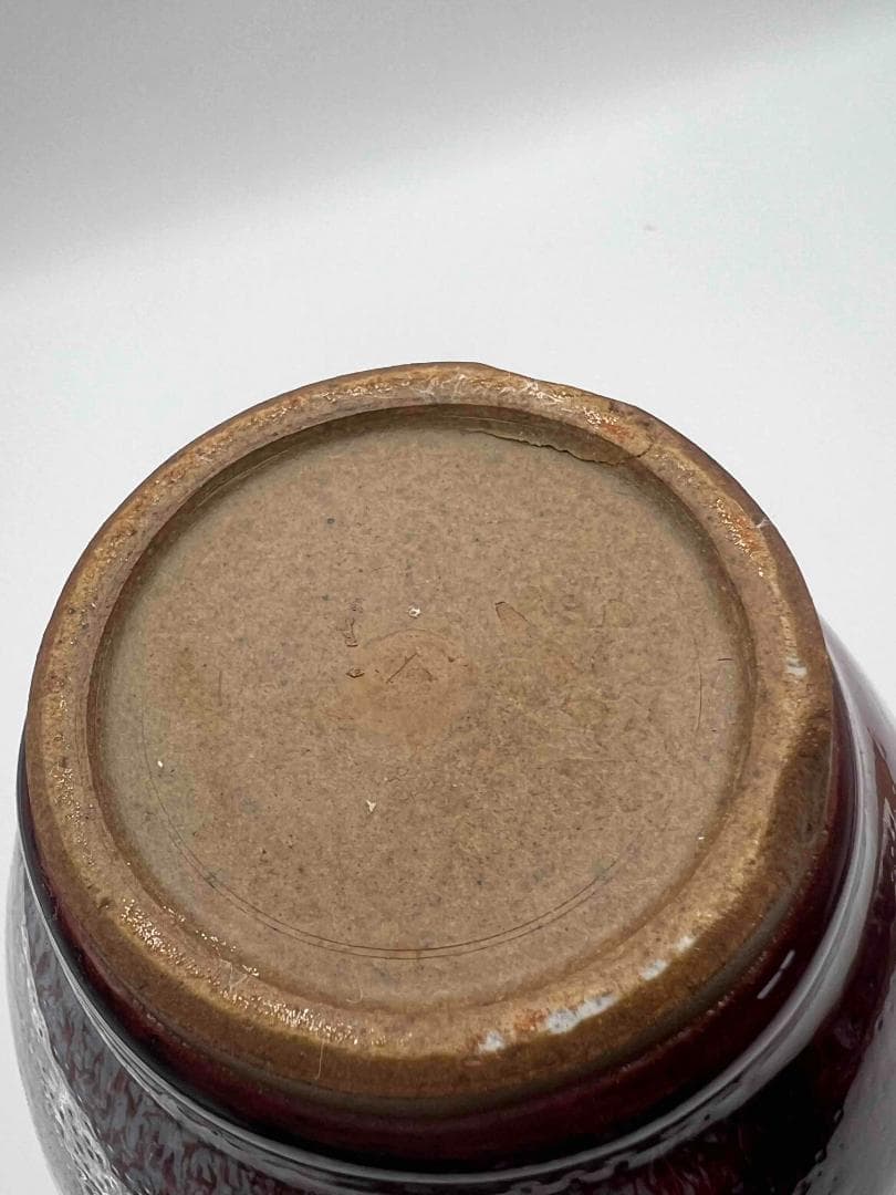 清時代 鈞窯 紅釉瓶　辰砂　郎窯紅釉 花瓶 景徳鎮　唐物　古賞物(C-53)