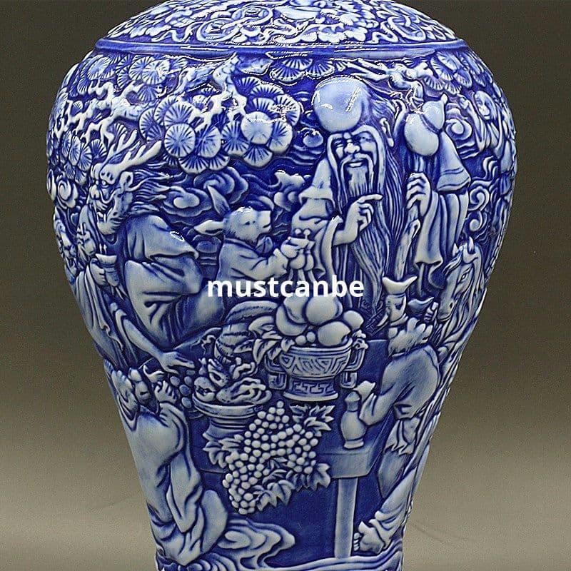 十二支梅瓶 景徳鎮 陶磁器 装飾品 現代工芸品 美術品 置物