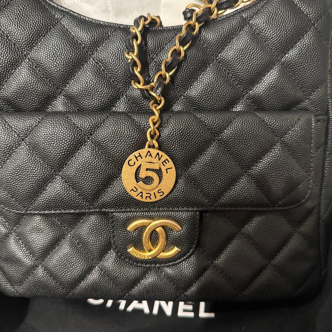 CHANEL ★キャビアスキンブラック ショルダーバッグ