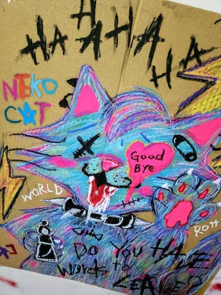 【段ボールペイント】Do you have words to leave?