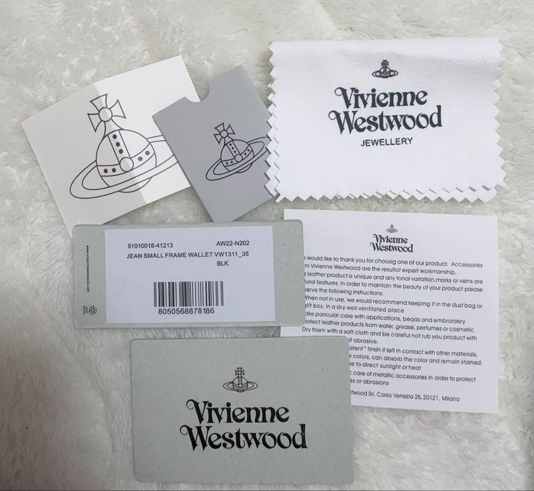 22日発送可 vivienne westwood 三つ折リ財布 　ブラック