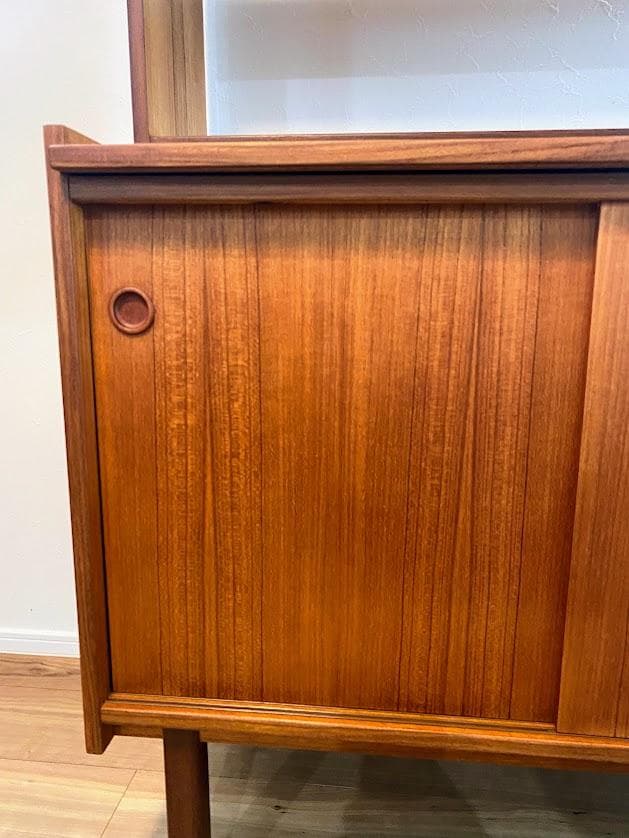 1960s デンマーク チーク キャビネットオープンハイシェルフ仕上済