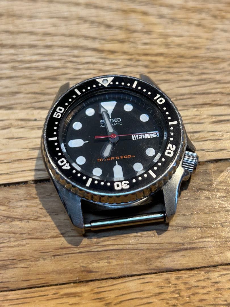 希少 SEIKO BLACK BOY ボーイズサイズ　SKX013K 秒針赤