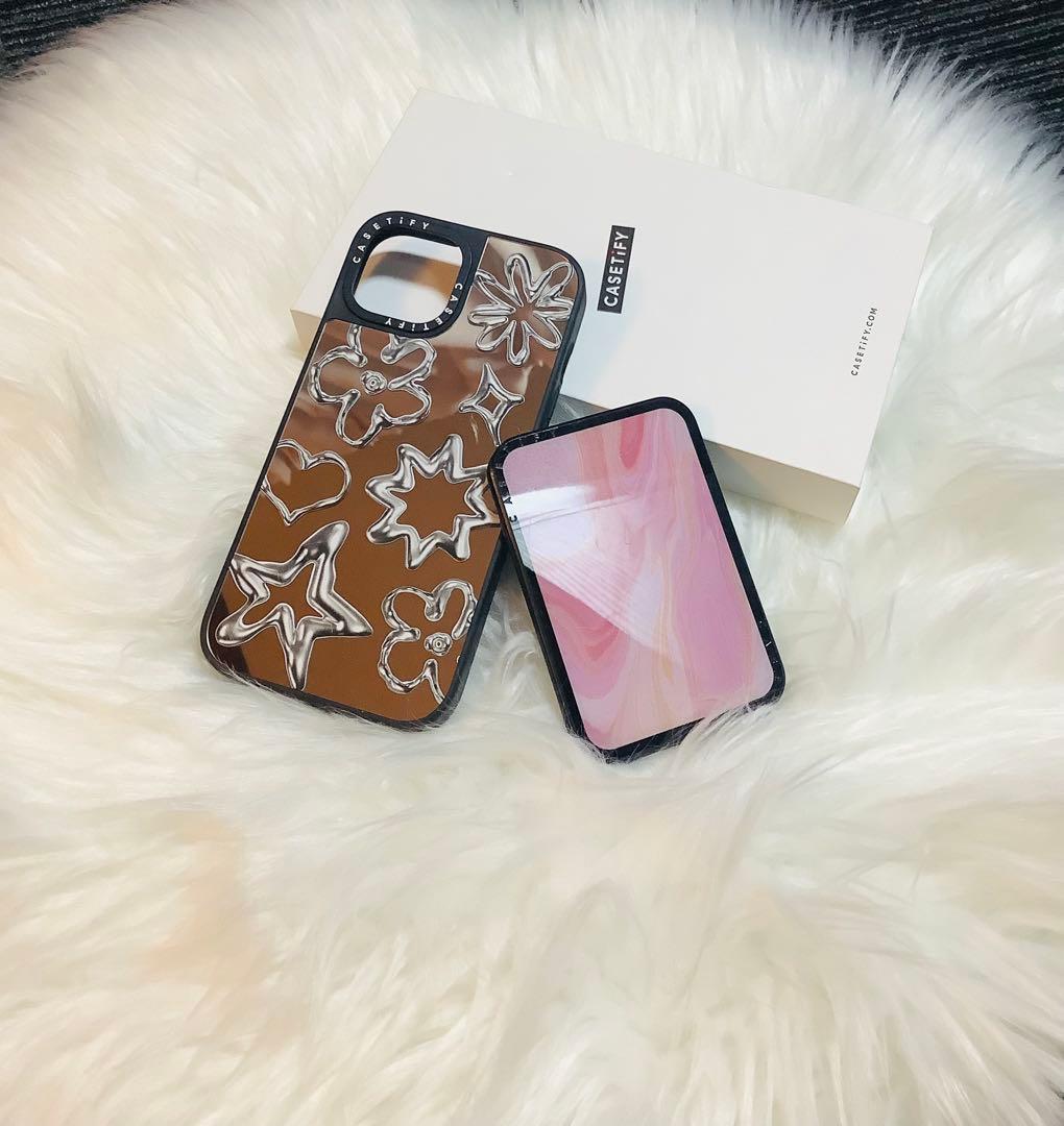 CASETiFY iPhone15星型デザイン(スマホスタンドカードケース付)