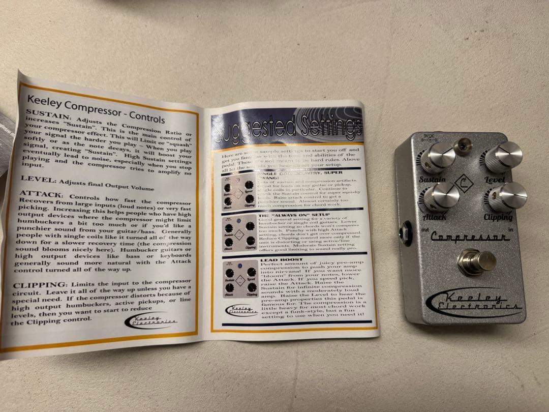 Keeley Compressor C4 シルバーノブ 初期 4ノブ 動作確認済