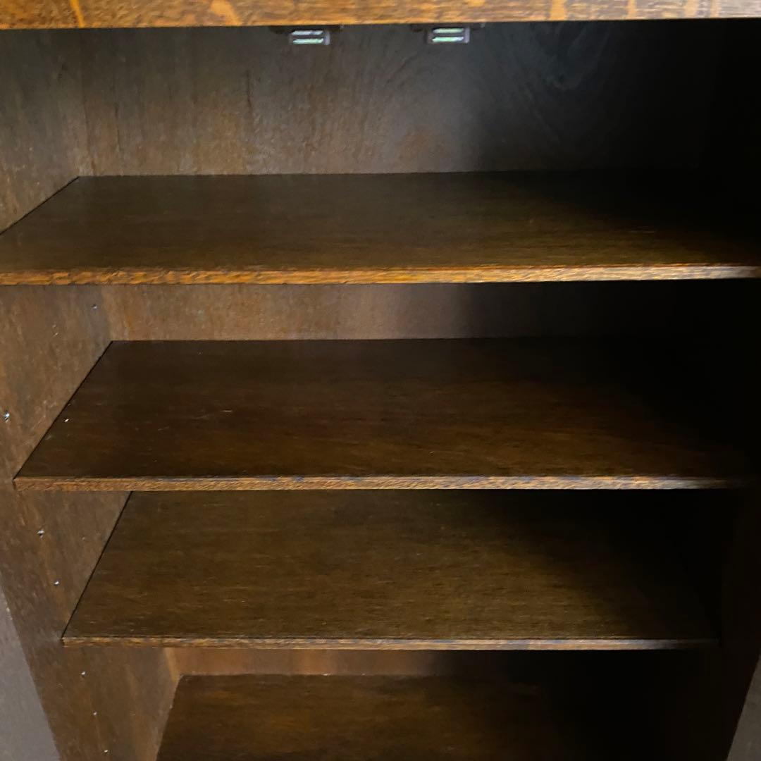 三越家具 ブルージュ Brugge 食器棚 キャビネット オーク材 ステンド