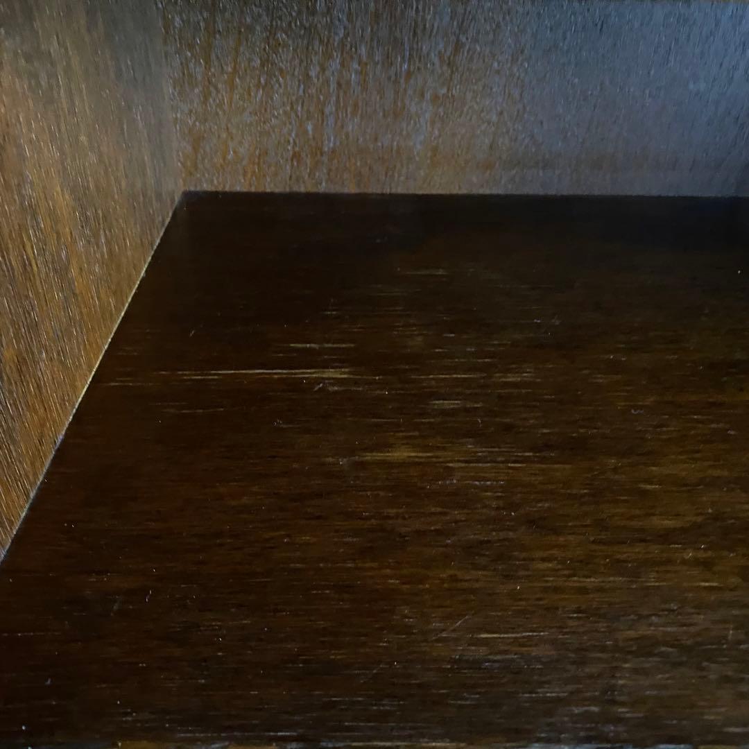 三越家具 ブルージュ Brugge 食器棚 キャビネット オーク材 ステンド