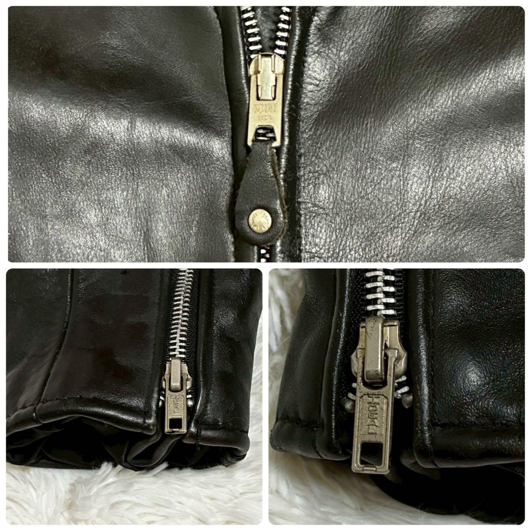 希少XL ショット 641 シングル ライダースジャケット ボアライナー 40