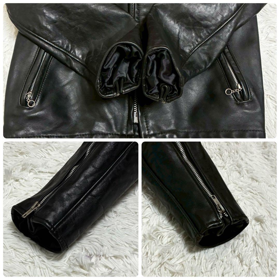 希少XL ショット 641 シングル ライダースジャケット ボアライナー 40