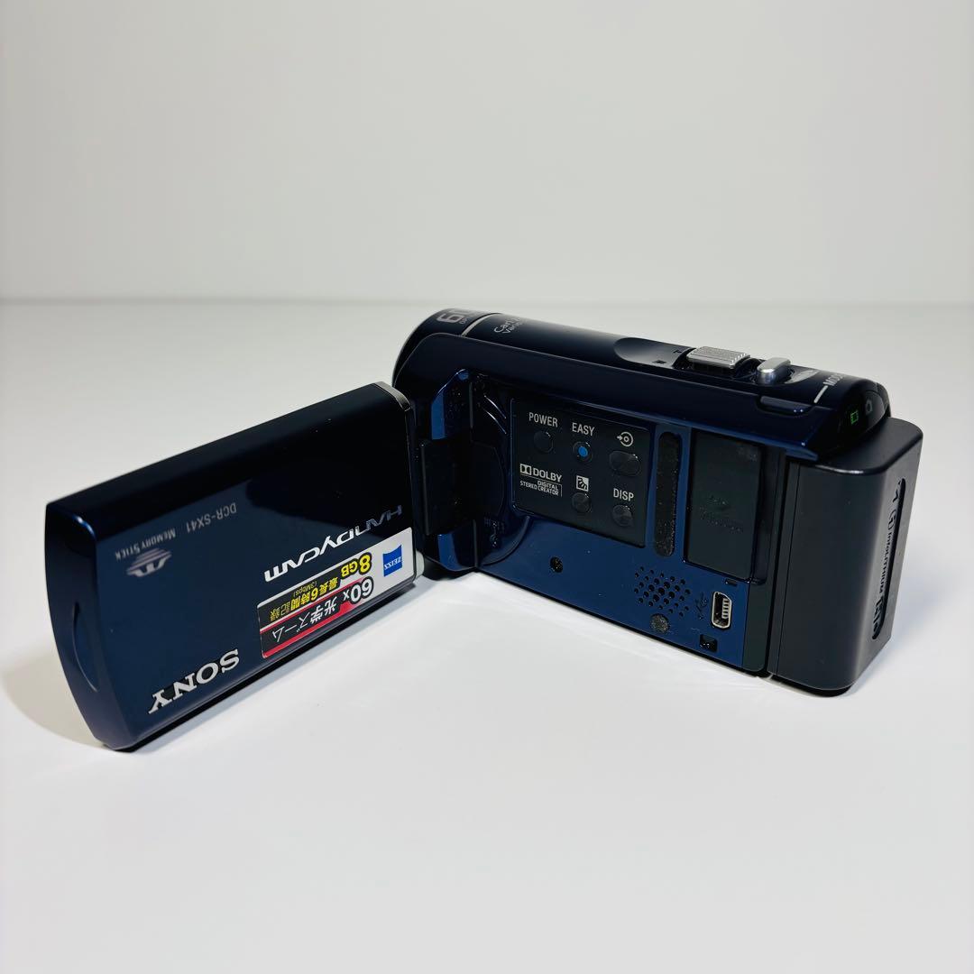【美品】SONY デジタルビデオカメラ　DCR-SX41 ブルー　箱・説明書あり
