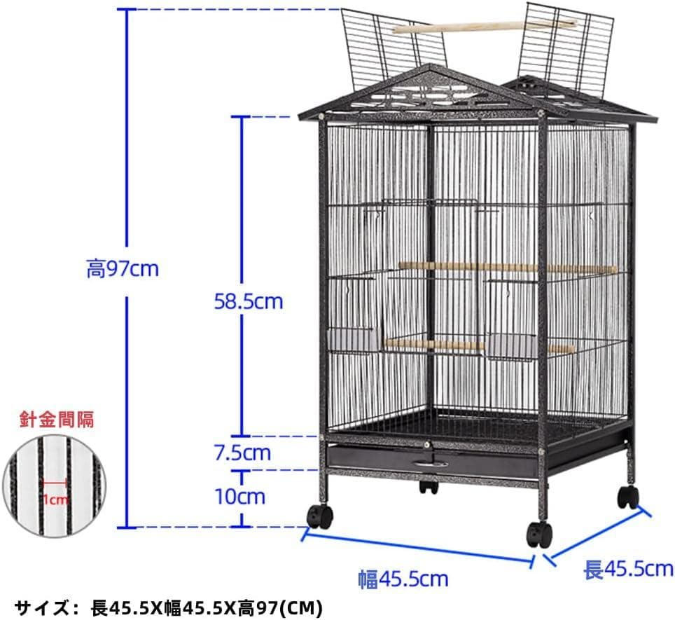 鳥かご 鳥 ケージ 大型 インコ ケージ バードケージ おしゃれ キャスター付