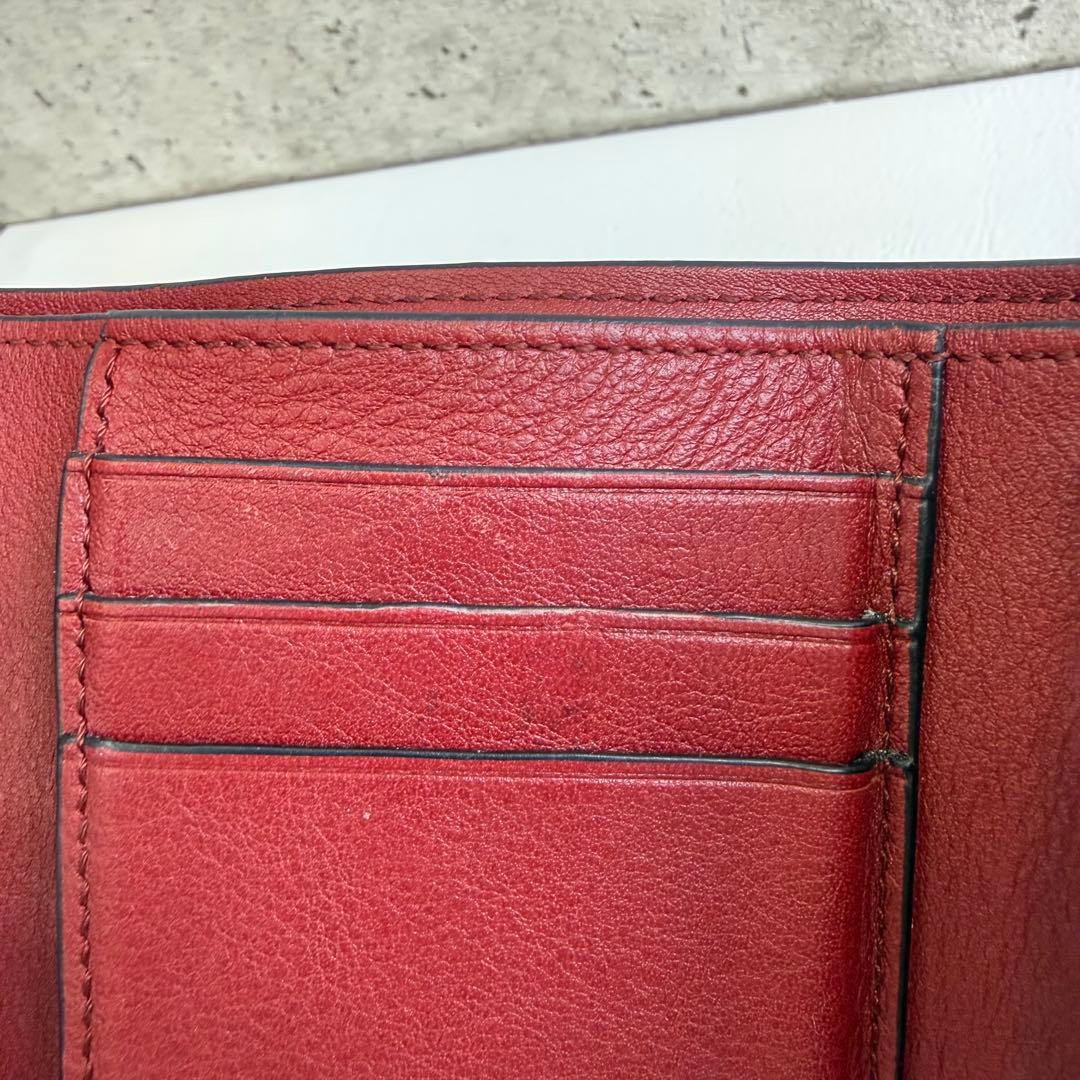 ま*ん様 LOEWEロエベ バーティカル ウォレット 3つ折り 折りたたみ財布