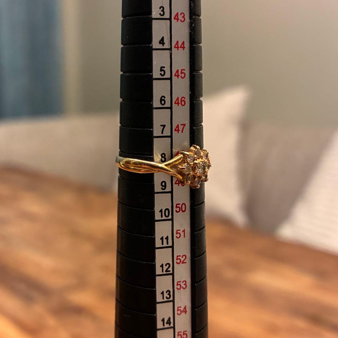 K18YG フラワーモチーフ リング