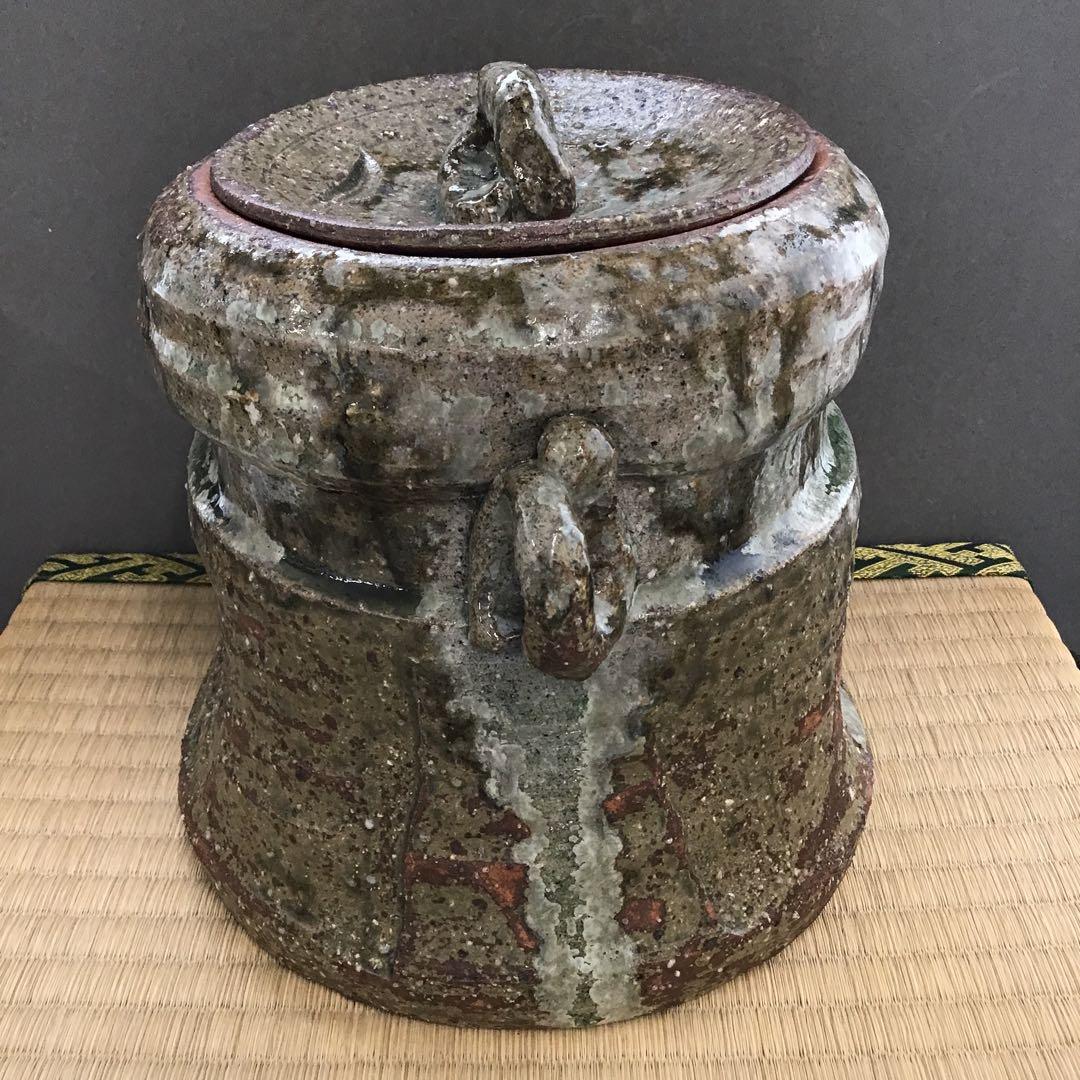 茶道具　水指　瀬戸伊賀水指　米山章臣作　共箱　S35MS
