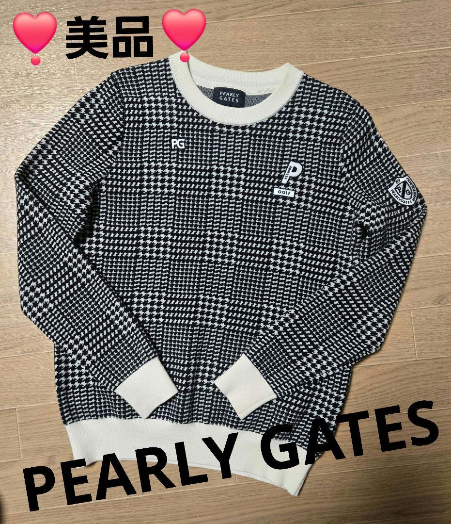 ❣️美品❣️パーリーゲイツPEARLY GATESチェック柄ニットセーター★0
