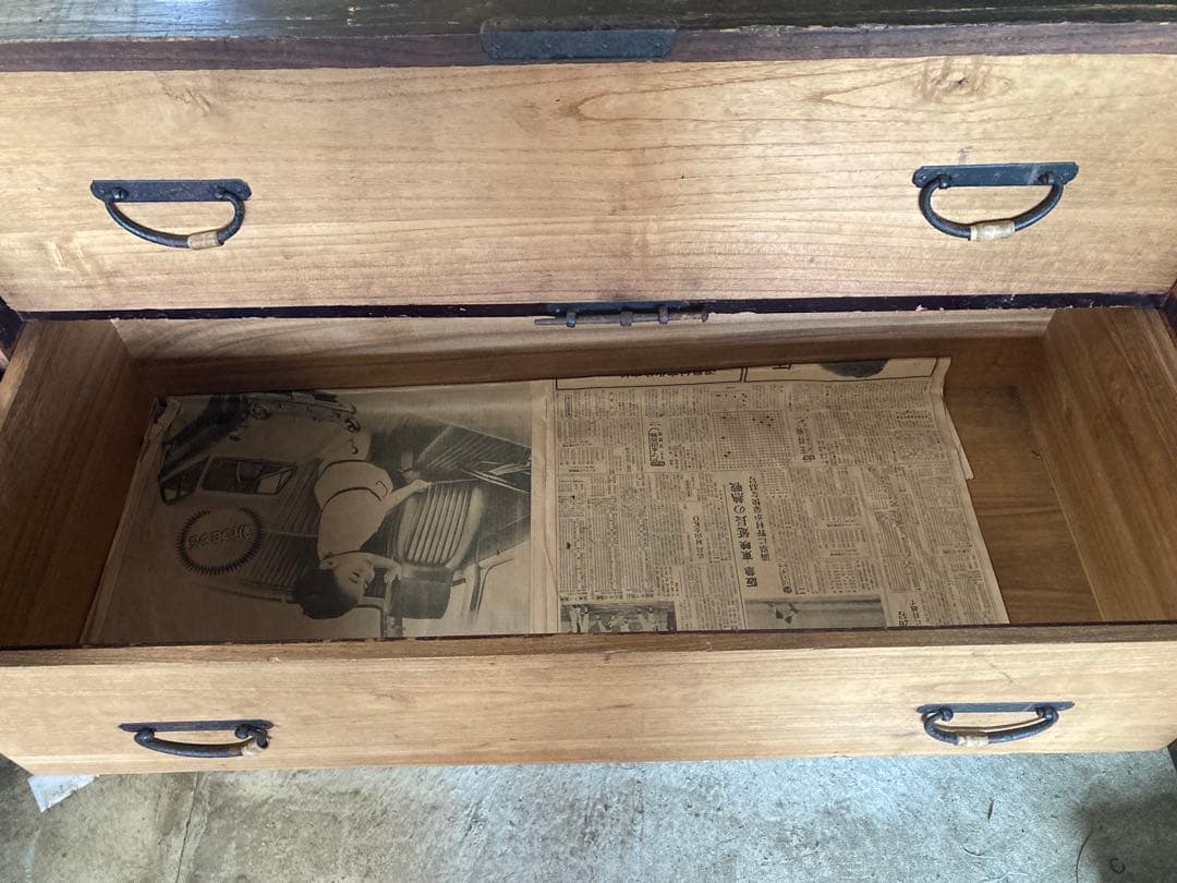 江戸後期から明治　福島桐箪笥　商家箪笥　上下2段