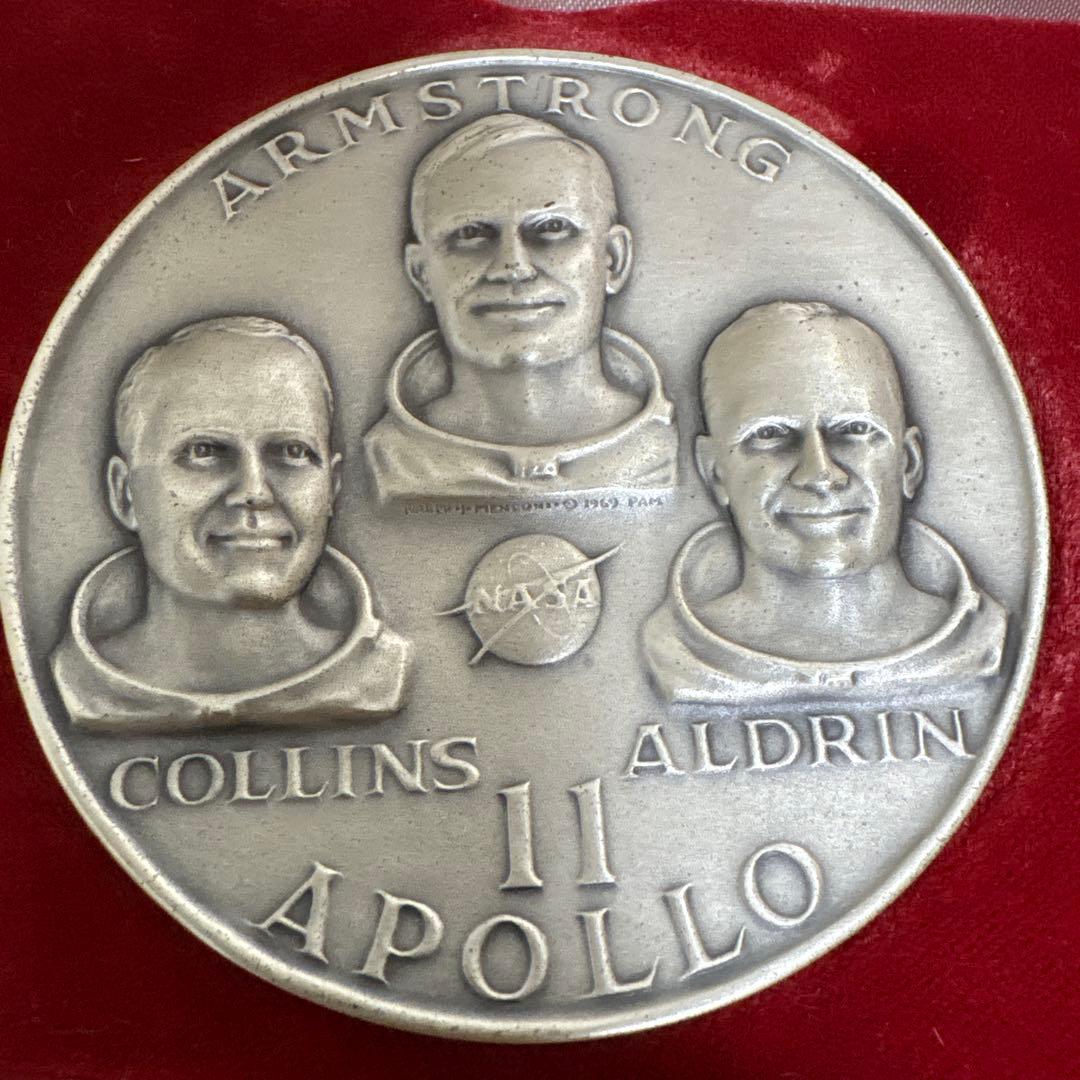 Apollo 11 約150g 純銀メダル 1969年 人類初の月面着陸