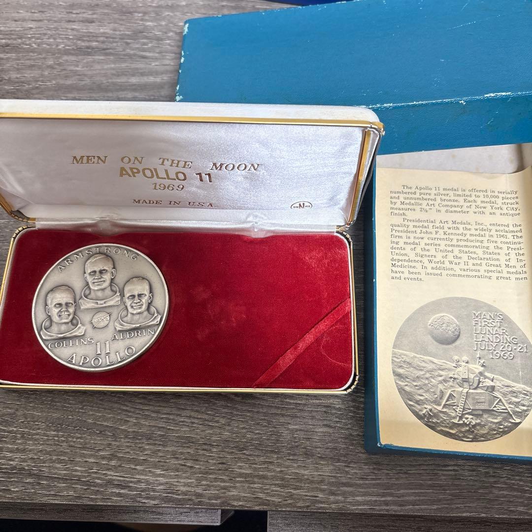 Apollo 11 約150g 純銀メダル 1969年 人類初の月面着陸