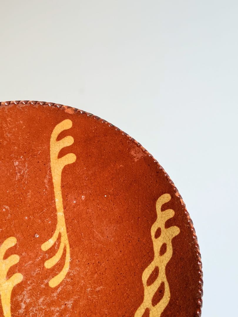 レッドウェア　陶器　抽象文　アメリカ　骨董　古道具