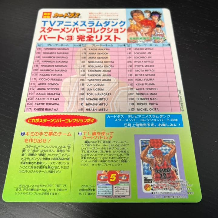 スラムダンク　東映　映画　ジャンボカードダス　1995年