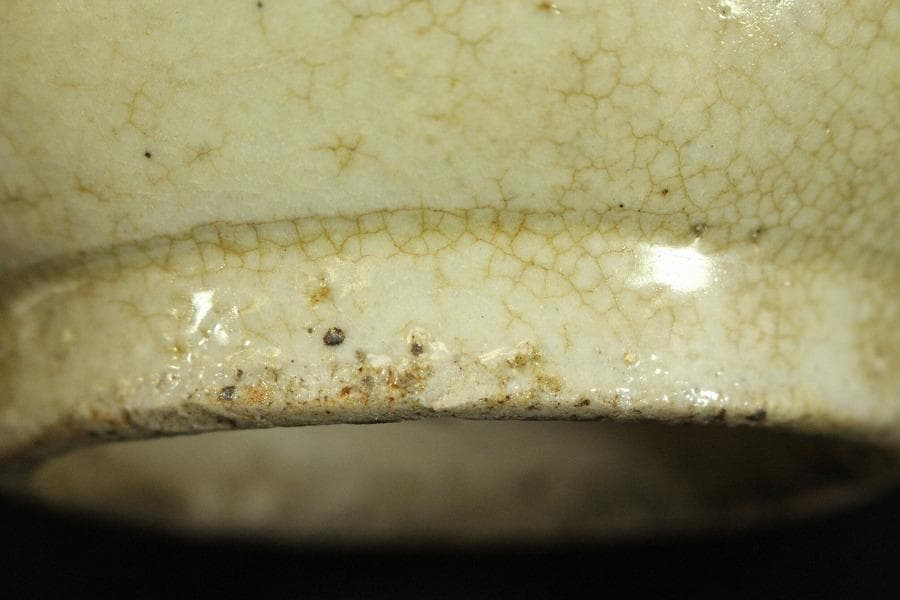 骨董 李朝 白磁 雨漏り手 瓶 時代物(A444)