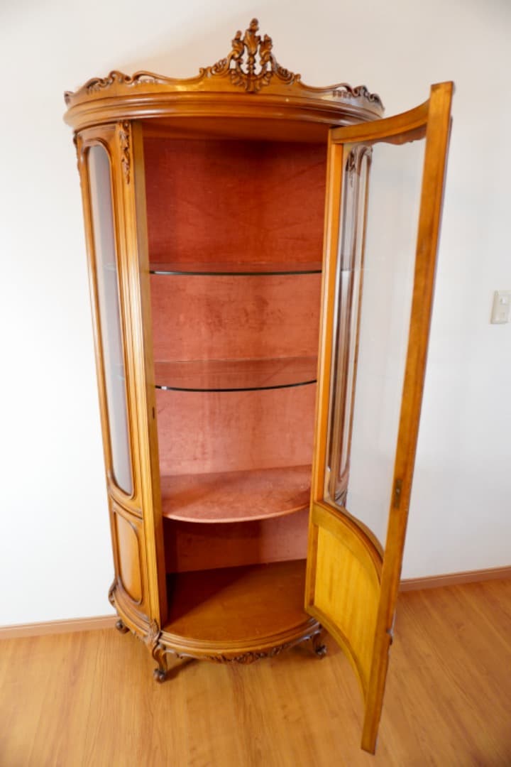 ケ*ー様 イタリア アンティーク 高級輸入家具 ガラスキャビネット