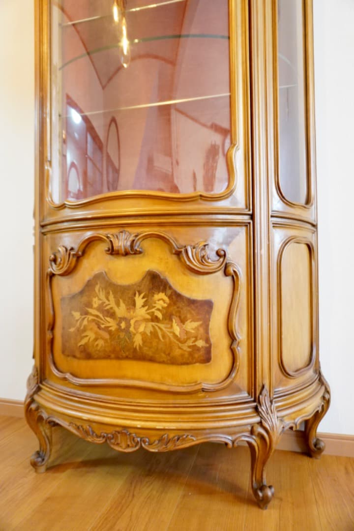 ケ*ー様 イタリア アンティーク 高級輸入家具 ガラスキャビネット