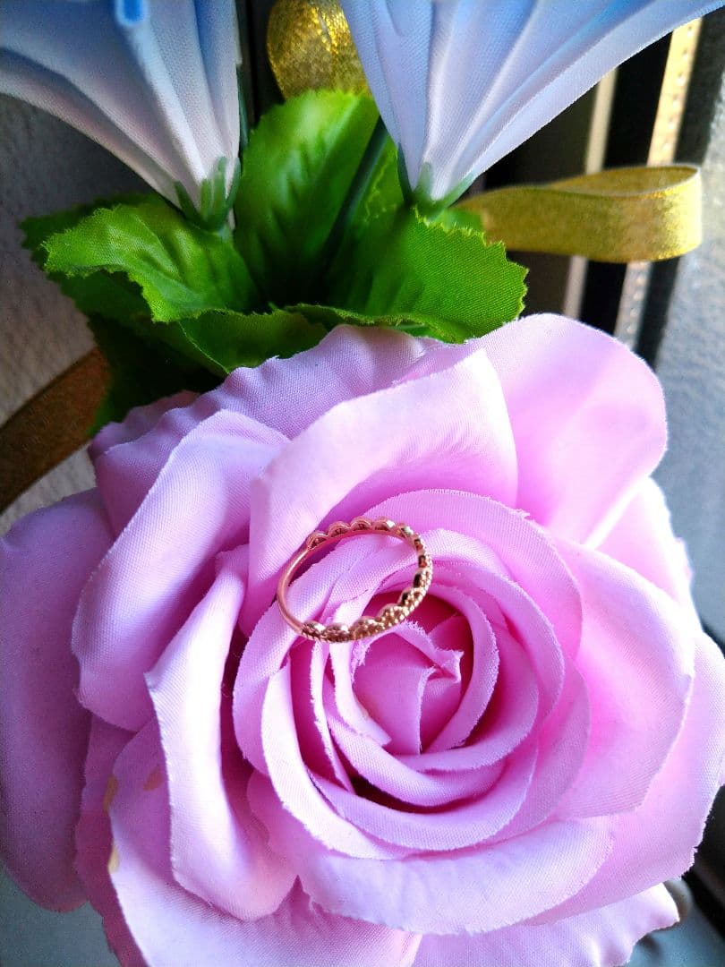 ete　ｋ１０ＹＧ　ティアラクラウンレースリング　 ９号