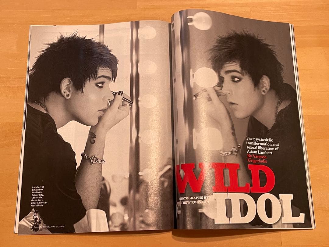 アダム ランバート 直筆 サイン入り 雑誌 及び Certificate